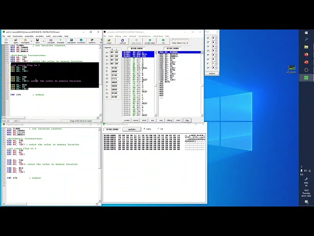 Installation and basic assembly language programming with EMU8086 simulation