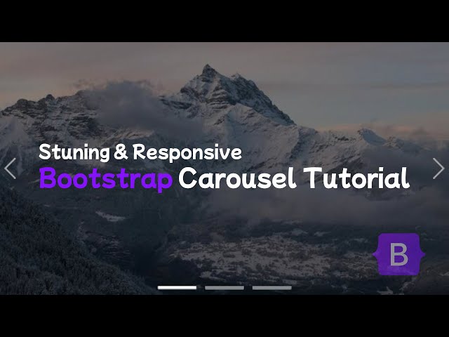 Create A Stunning & Responsive Bootstrap Carousel Tutorial
