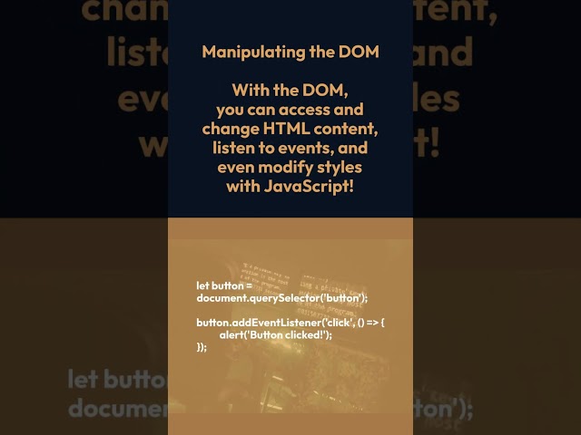 DOM in JavaScript Explained! Interact with Web Pages in 30 Seconds 🌐