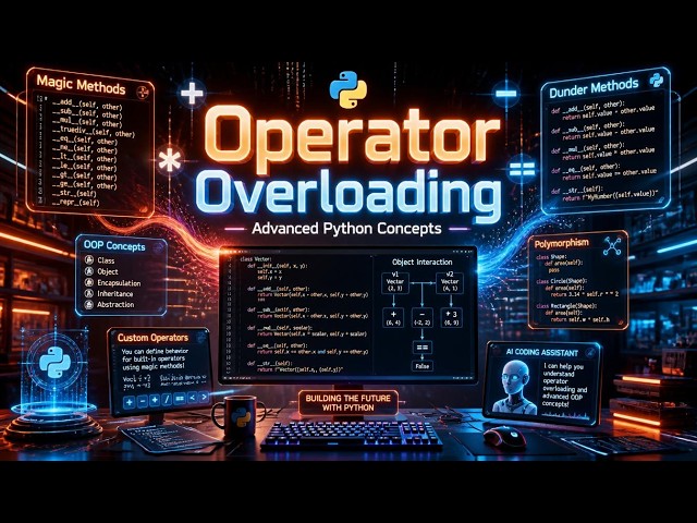 🐍🔥 Advanced Python Concepts | Operator Overloading in Python | Complete Tutorial with Examples