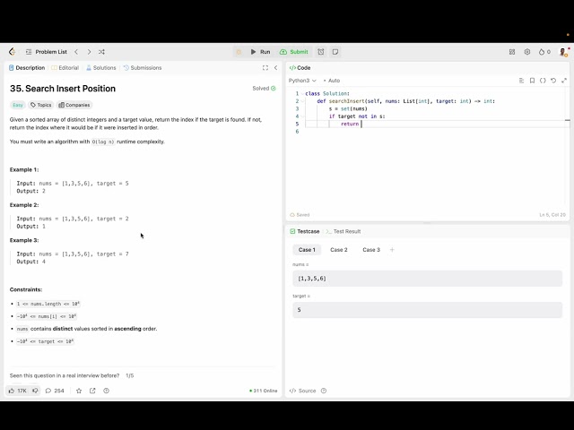 Search Insert Position