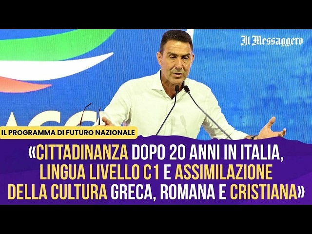 Il programma di Futuro Nazionale: «Cittadinanza dopo 20 anni in Italia e lingua livello C1»