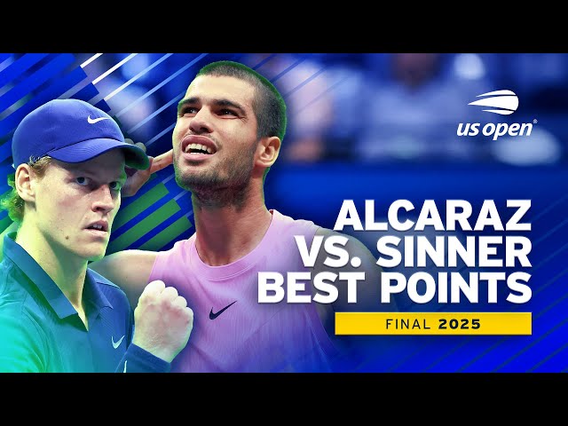Carlos Alcaraz vs. Jannik Sinner Best Points | 2025 US Open Final