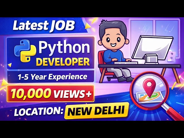 #latest | #python  Developer | Jobs for Fresher | 1-5 Year Experience | Urgent Hiring | New Delhi