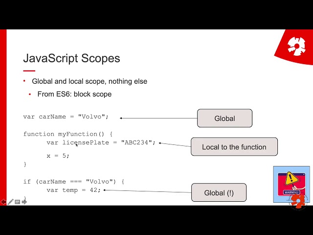 Web Programming I: L7/8: JavaScript part 8: JavaScript Functionality