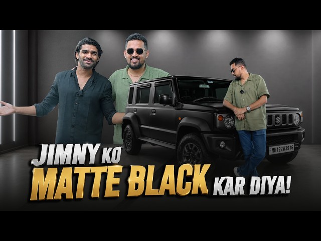 Our Jimny Turns MATTE BLACK🖤 | Shreeman Legend’s Surprise Visit | Jimny Modification Vlog #2