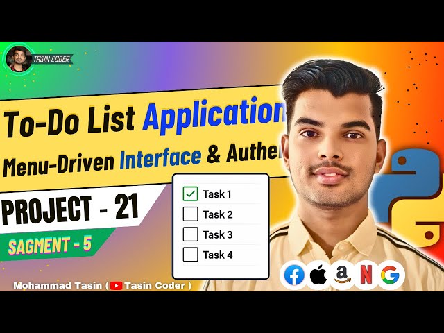 Complete Menu-Driven To-Do List App in Python with Login | File Handling Project (Part 5)