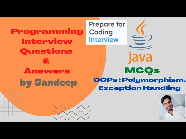 Java MCQ | OOPs  Polymorphism, Exception handling | Interview Questions