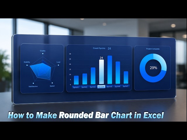 Interactive Rounded Corner Bar Chart in Excel Tutorial for Dashboards