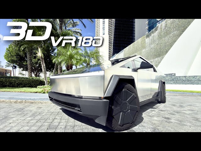 Tesla Cybertruck Autopilot Miami -3D VR 180 IMMERSIVE