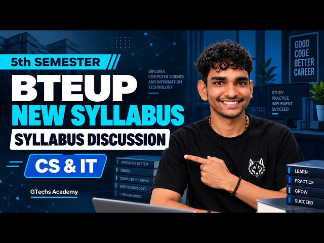 BTEUP Diploma CS/IT 5th Semester New Syllabus Details