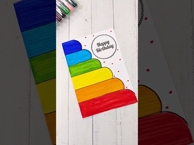 DIY Happy Birthday Card Using White Paper 😍 | Easy Birthday Card #Shorts #birthday #diycard #viral