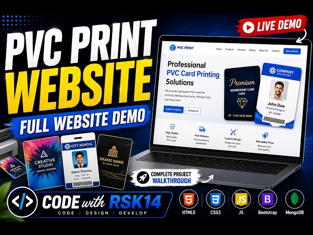 PVC Print Website Demo by Codewithrsk14
