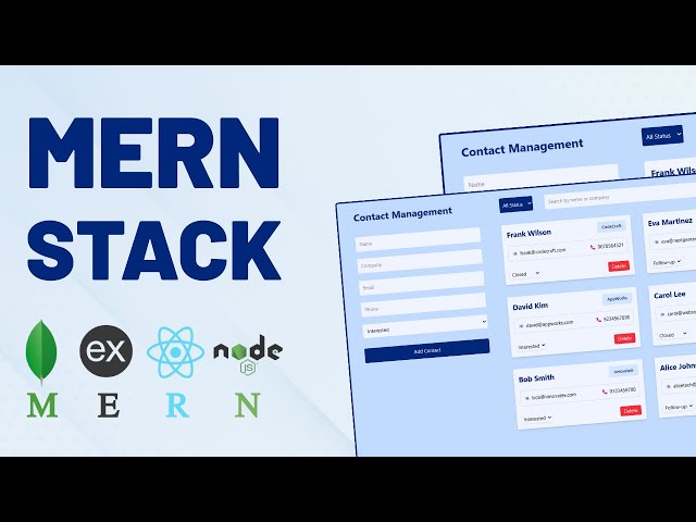Learn MERN Stack by Building a Contact Management System | Beginner Friendly Project In Tamil