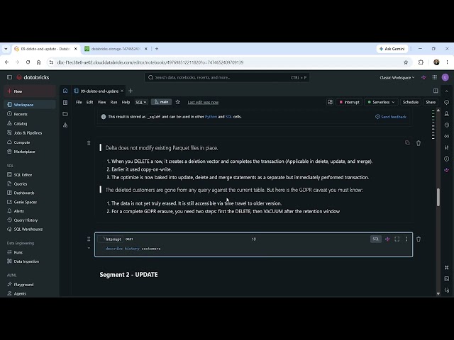 Delta Lake Tutorial L8 — DELETE, UPDATE and Idempotent Writes (PySpark + Databricks 2026)