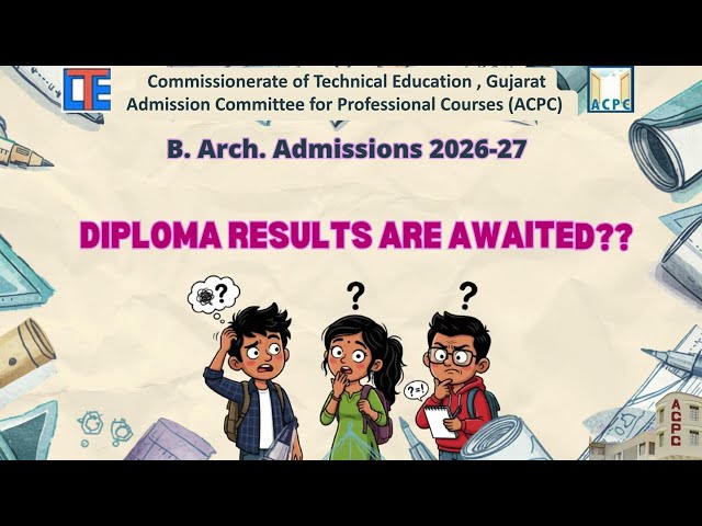 Diploma Engineering Candidates with Awaited Results can do registration in B.Arch.