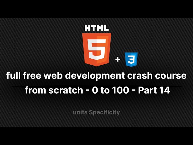 CSS Units (px, em, rem) & Specificity Rules Explained (Crash Course Part 14)