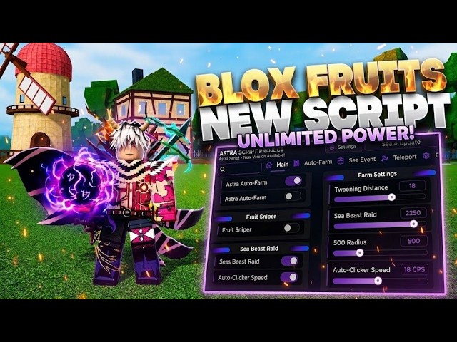 🔥 Blox Fruits Script (No Key) – Auto Farm, Fast Attack, Sea Event, Spawn Fruit, Mastery and More!