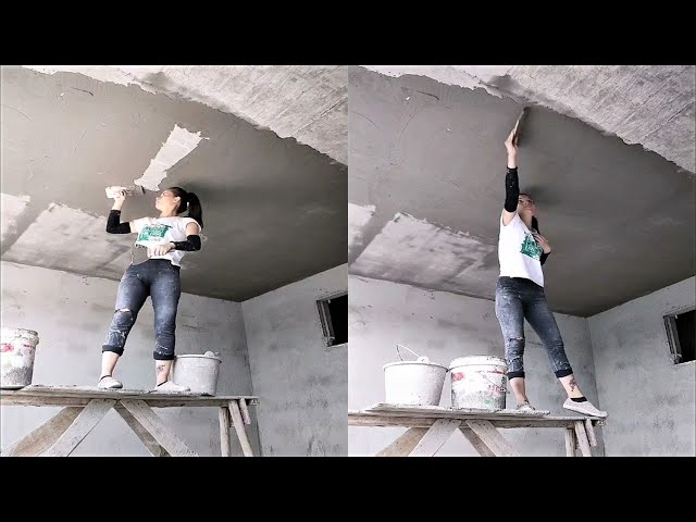 Young girl with great tiling skills - ultimate tiling skills | PART 17