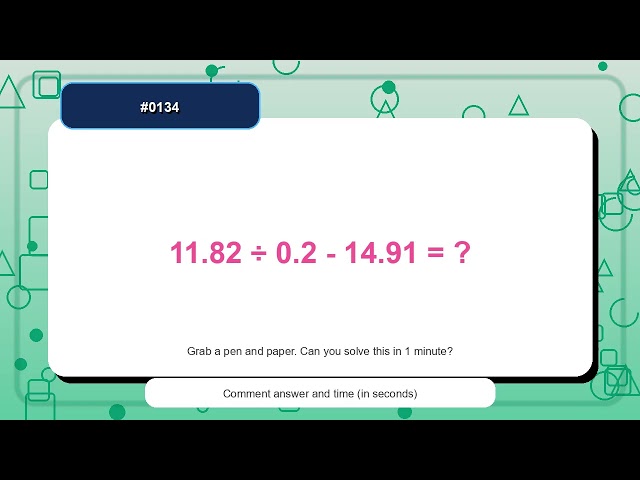 134 | Decimal Practice | Quick Math