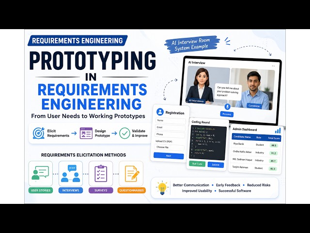 Prototyping in Requirements Engineering || User Stories, Interviews, Surveys & Questionnaires ||