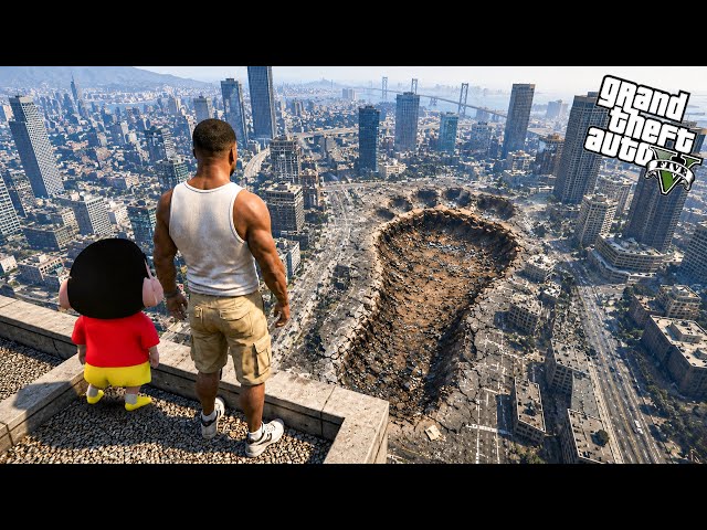 Franklin And Shinchan Found A Mysterious Foot Print in GTA 5 