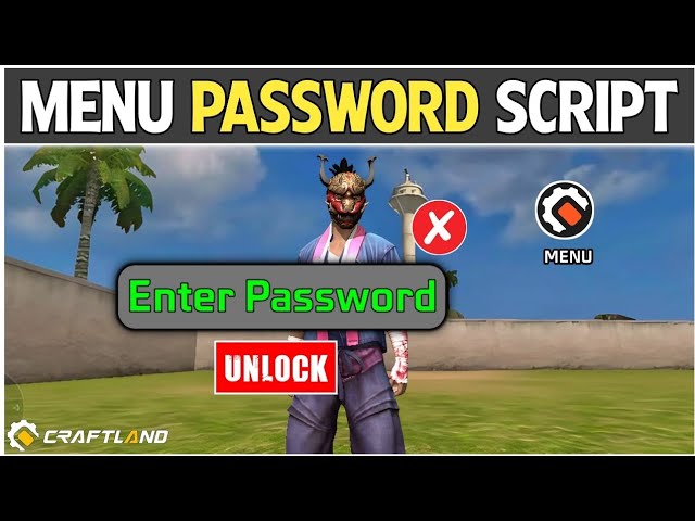 CRAFTLAND PASSWORD MENU 🔑 SCRIPT | SAFI FF |