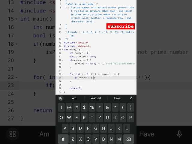 C program to check if a given number is prime.  #elkick #learnc