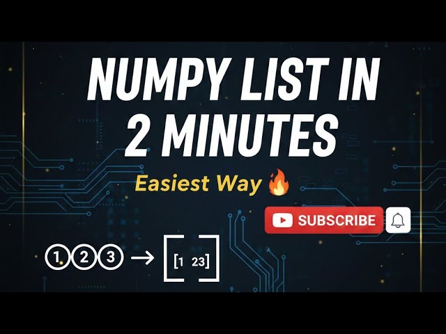 Python Numpy basics: Print a list 🐍
