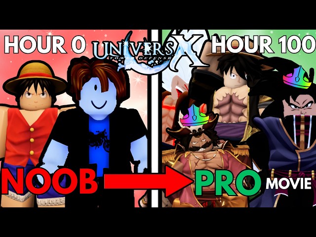 Spending 100 HOURS Going NOOB TO PRO In Universal Tower Defense & Obtaining META 0.1% UNITS (Movie)