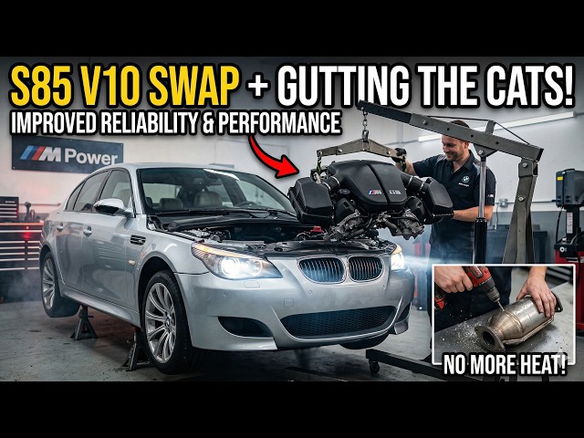 BMW M5 V10 Lives Again – Engine Swap + Cat Delete