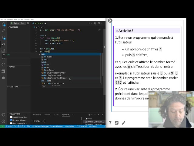 Python - boucle FOR - Afficher des chiffres