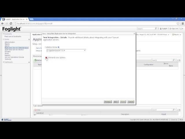 Foglight - Java agent Tomcat configuration