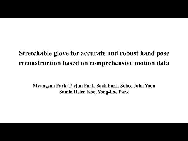 Stretchable Glove for Accurate Robust Hand Pose Reconstruction Based on Comprehensive Motion Data