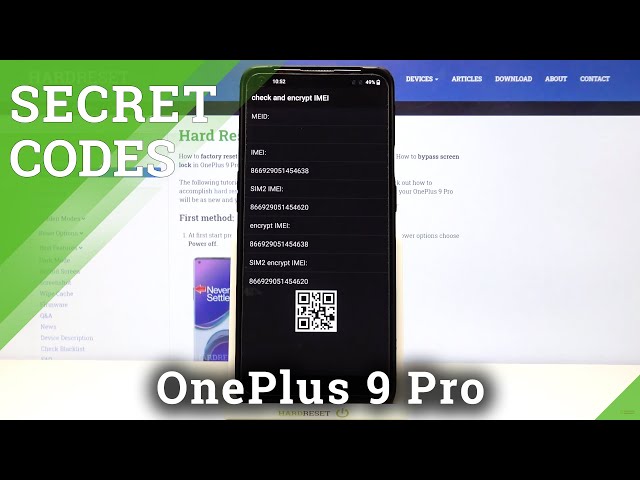 Secret Codes for OnePlus 9 Pro – Test Mode / Calendar Storage / IMEI Status