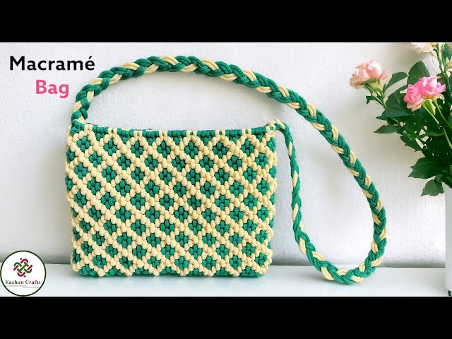 Macrame Bag Tutorial | Macrame Purse New Design | Step by Step Macrame Sling Bag