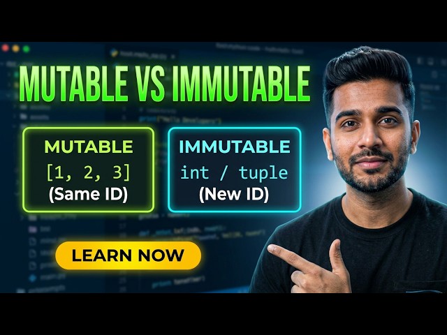 Python Mutable vs Immutable Types: What's the Difference? | #MutableVsImmutable #InterviewQuestions
