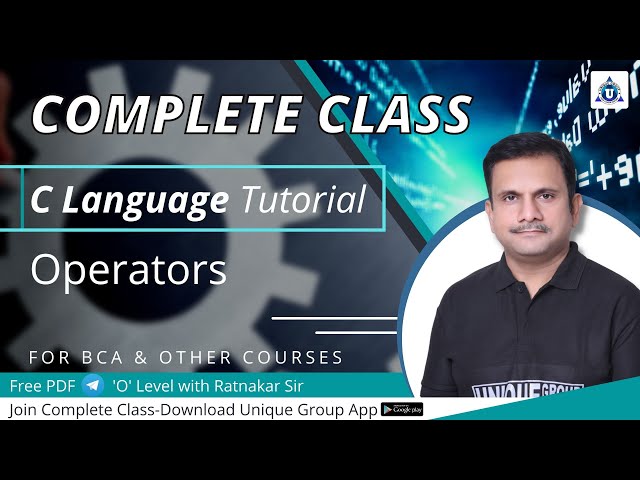 Operators in C language in hindi | what is operator | Operators In C Language  | Bitwise Operators