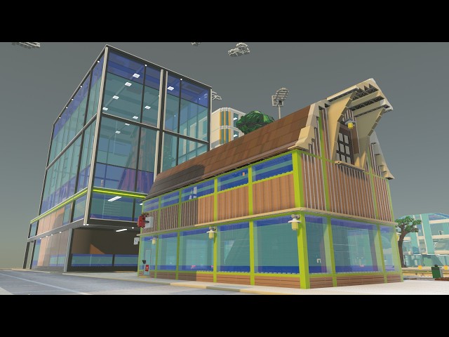 LEGO Worlds - A new LEGO Café / Bakery in my LEGO City.