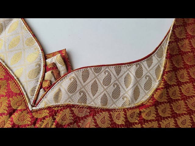 Very stylish blouse back neck design || cutting and stitching back neck || Patch work blouse design