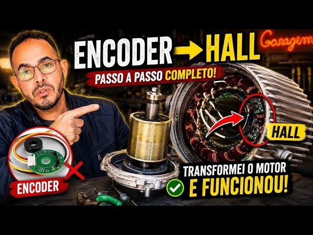 Complete conversion of an encoder motor to Hall sensor