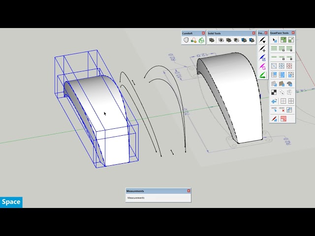 Modeling a curved handle in SketchUp (v2)