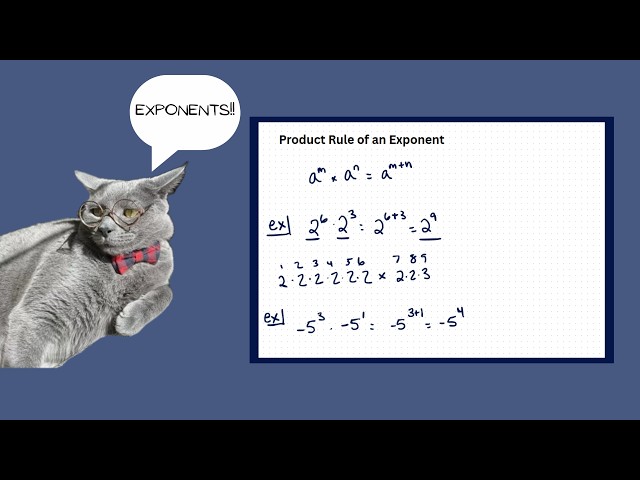Product Rule for Exponents | Algebra Help! #exponents #mathtutorial #mathhelp
