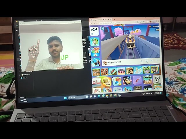 Hand gestures Subway Surfer Game | Python | Mediapipe | OpenCv