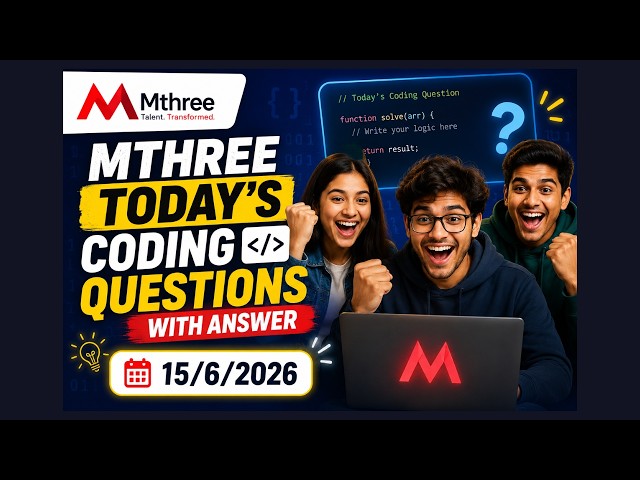 15th June Mthree Today’s Coding Question 2026 | Repeated Question | Java + Python Answers