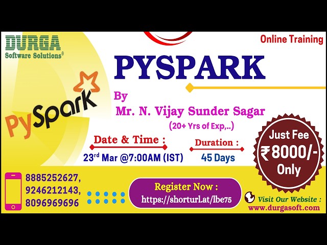 PYSPARK Online Training @ DURGASOFT