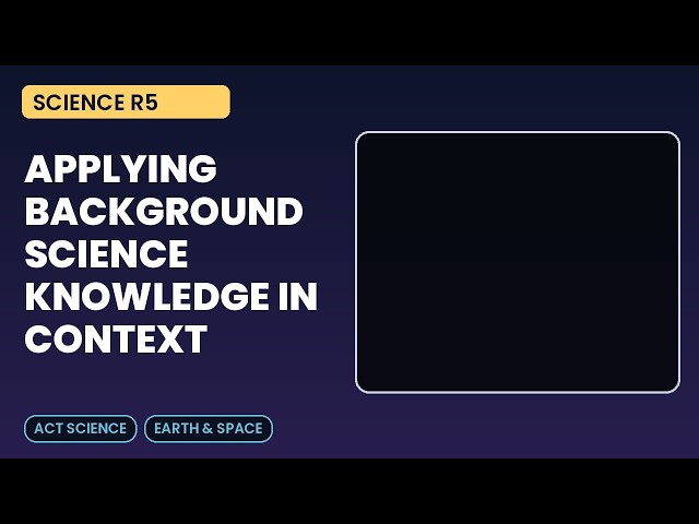 Applying Background Science Knowledge in Context