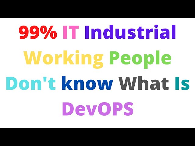 99% IT Industrial Working People Don't Know What Is DevOPS IN HINDI | WhatsAPP No- 8817442344
