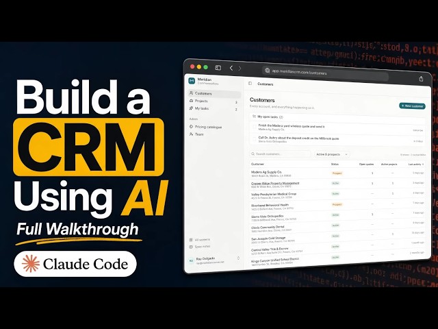 How to build a Custom CRM with Claude Code (Full Walkthrough)