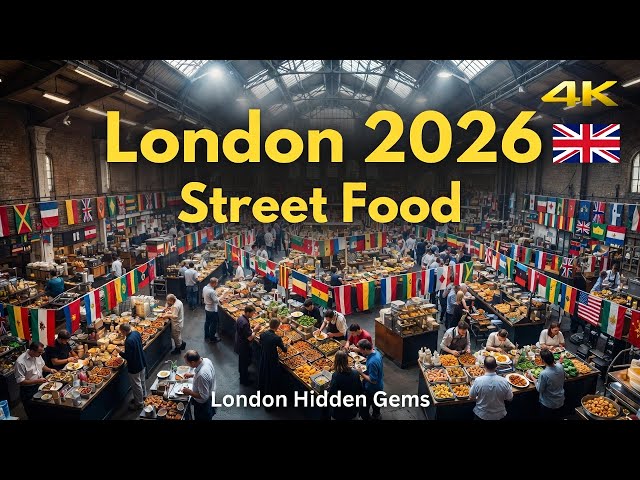 London’s 2026 Must-See Hidden Food Gems Inside Brick Lane Food Hall | Walking Tour 4K